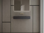 MonBlari TW-G275 Black Solid Surface Wall-Mount Basin 1000mm