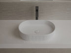 MonBlari TW-A8121 White Solid Surface Countertop Basin 550mm