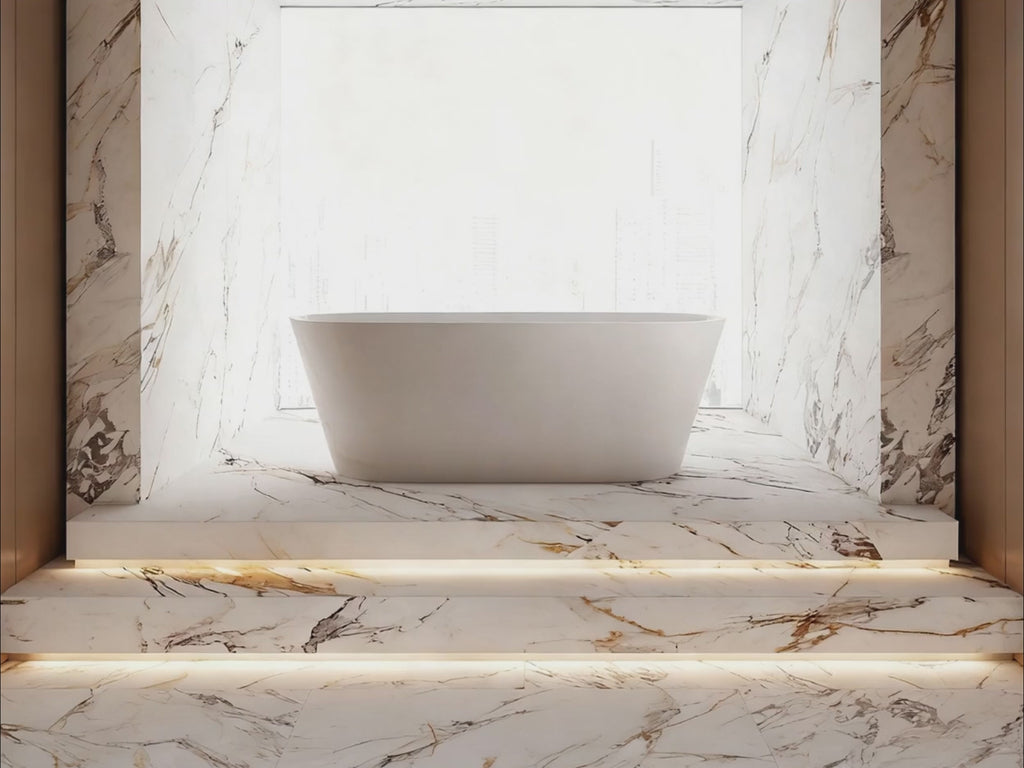 MonBlari TW-6611 Wide Oval Freestanding Bath