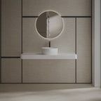MonBlari TW-A105 White Solid Surface Countertop Basin 400mm