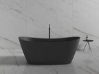 MonBlari TW-6612 Black Acrylic Freestanding Bathtub 1520mm - 1690mm