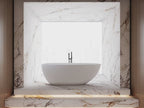 MonBlari MY-66615 White Fluted Acrylic Freestanding Bathtub 1700mm