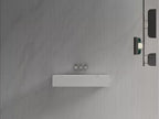 MonBlari TW-G273 White Solid Surface Wall-Mounted Basin 800mm