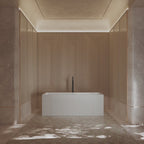 Monblari XY-2005 White Acrylic Fluted Freestanding Bathtub 1500mm-1700mm