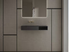 MonBlari TW-G282 Black Solid Surface Wall-Mount Basin 1000mm