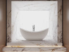 MonBlari MY‑66618 Fluted Acrylic Crescent-Shaped Freestanding Bathtub 1800mm