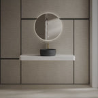 MonBlari TW-A105 Black Solid Surface Countertop Basin 400mm