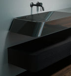 Monblari VELA Series sculptural black vanity furniture for modern bathroom