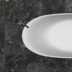 Matte white solid surface freestanding bath for modern homes