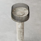 MonBlari STRATA series montage bathroom pedestal basin with luxury clear acrylic