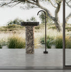 STRATA Series BvIgari Purple marble pedestal bathroom sink