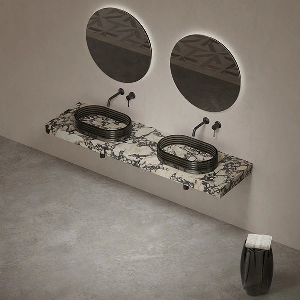 MonBlari STRATA Series luxury marble-inspired wash basin