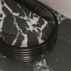 STRATA Series luxury black vessel bathroom sink