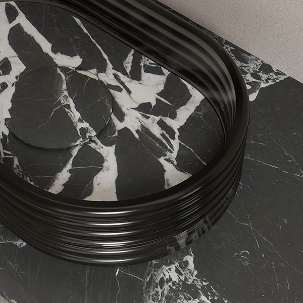 STRATA Series luxury black vessel bathroom sink