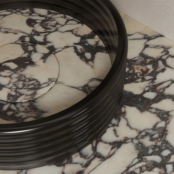 MonBlari STRATA Series luxury marble vessel bathroom wash basin