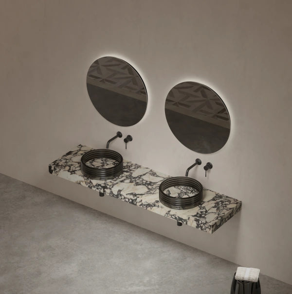 MonBlari luxury sculptural vessel bathroom sink for modern vanity