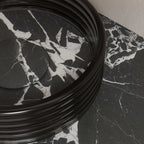 STRATA Series modern black vessel sink for luxury bathroom