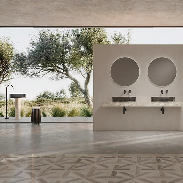 MonBlari STRATA Series modern marble countertop vessel sink
