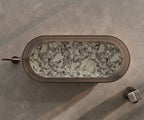 MonBlari BvIgari Purple marble bathtub with transparent acrylic layered design