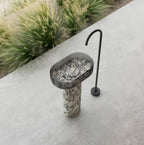 MonBlari BvIgari Purple marble pedestal basin with clear acrylic detail