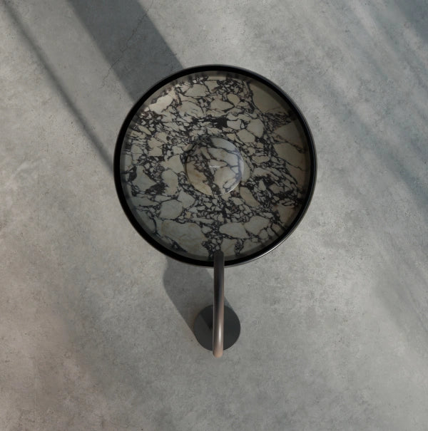 MonBlari contemporary round freestanding pedestal bathroom sink