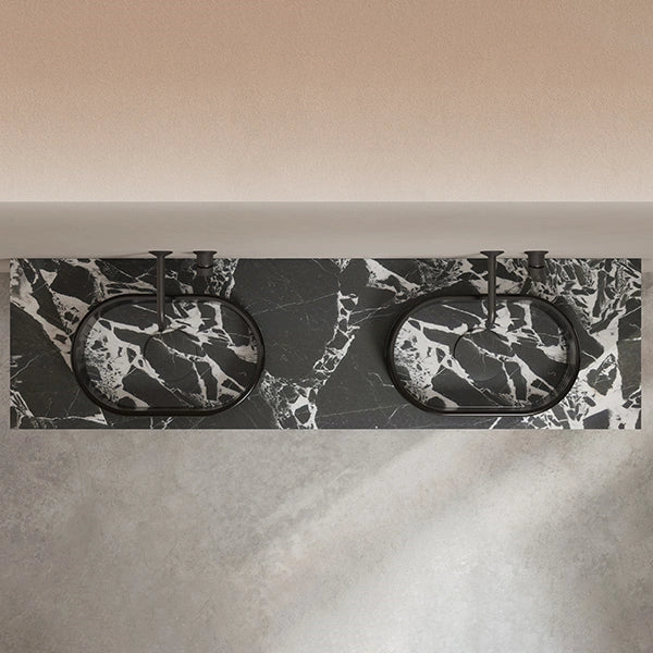 MonBlari STRATA Series textured black countertop basin