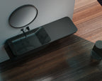 Monblari VELA Series contemporary black wall mounted vessel sink