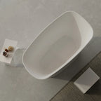 Luxury acrylic freestanding bathtub with ergonomic deep soaking design