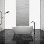 Solid surface freestanding bathtub luxury soaking tub