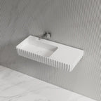 Elegant wall mount wash basin with clean geometric lines and a contemporary aesthetic