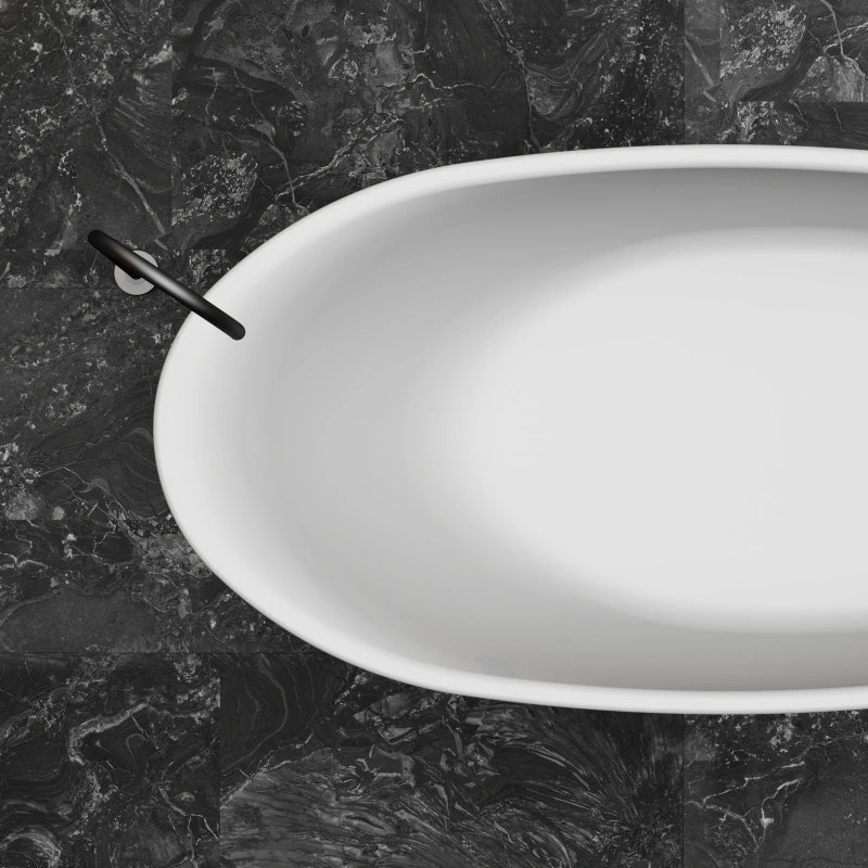 Modern solid surface freestanding bathtub for luxury bathroom spaces
