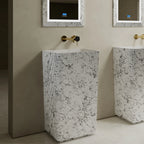 MonBlari XS Series geometric pedestal bathroom basin