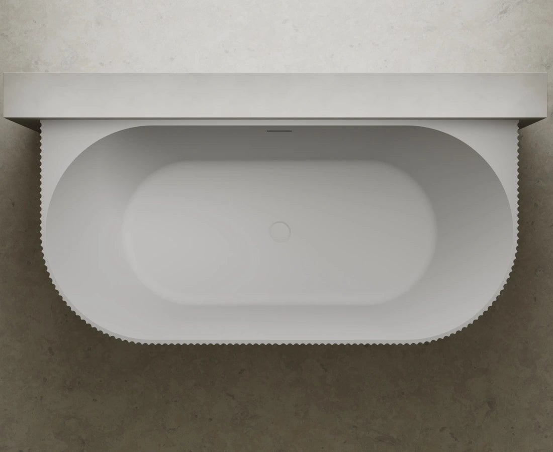 MonBlari XS Series modern fluted bathroom bathtub