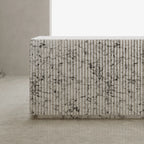 MonBlari XS Series modern freestanding bathtub with textured exterior