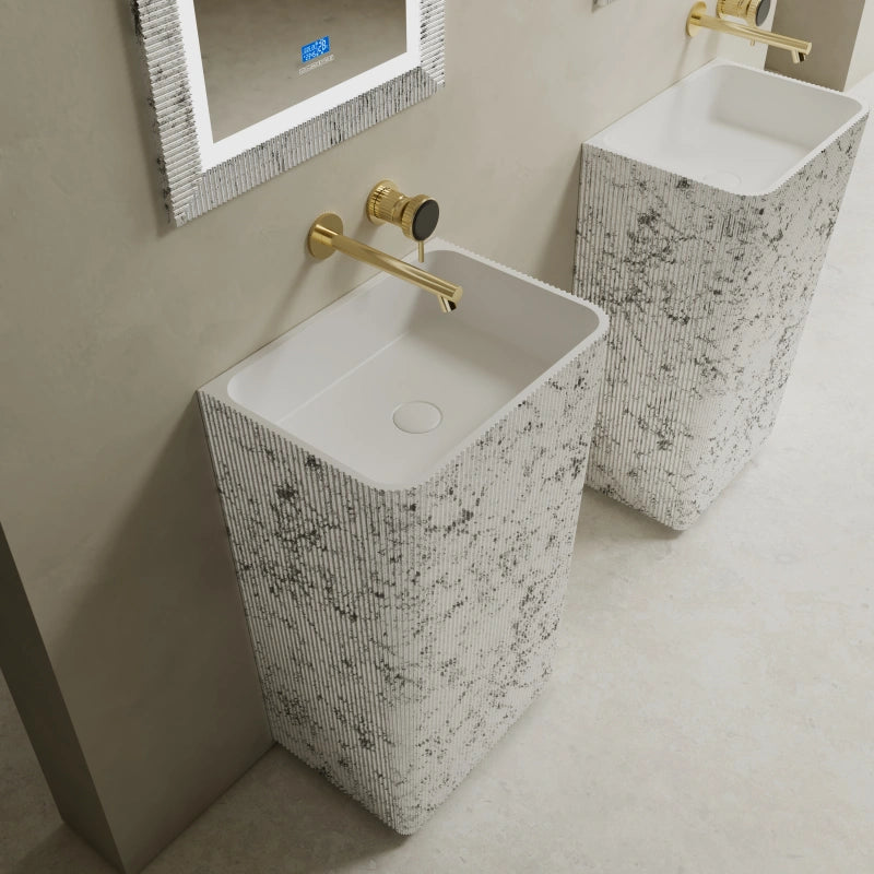 MonBlari XS Series modern freestanding rectangular bathroom sink