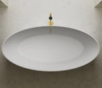 MonBlari XS Series modern oval bathtub with sculpted texture
