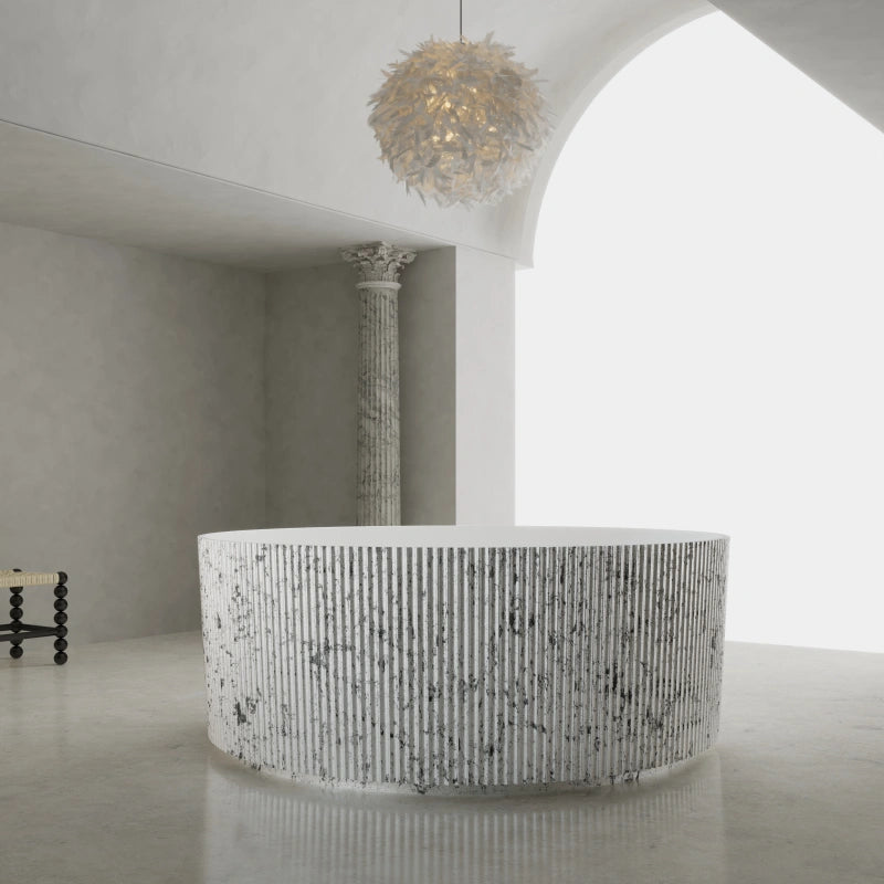 MonBlari XS Series modern solid surface freestanding bathtub