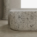 MonBlari XS Series ribbed wall-mounted bathroom tub