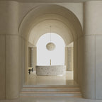 MonBlari XS Series sculpted oval textured freestanding bathtub