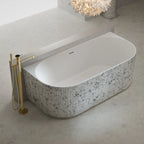 MonBlari XS Series textured back-to-wall soaking tub