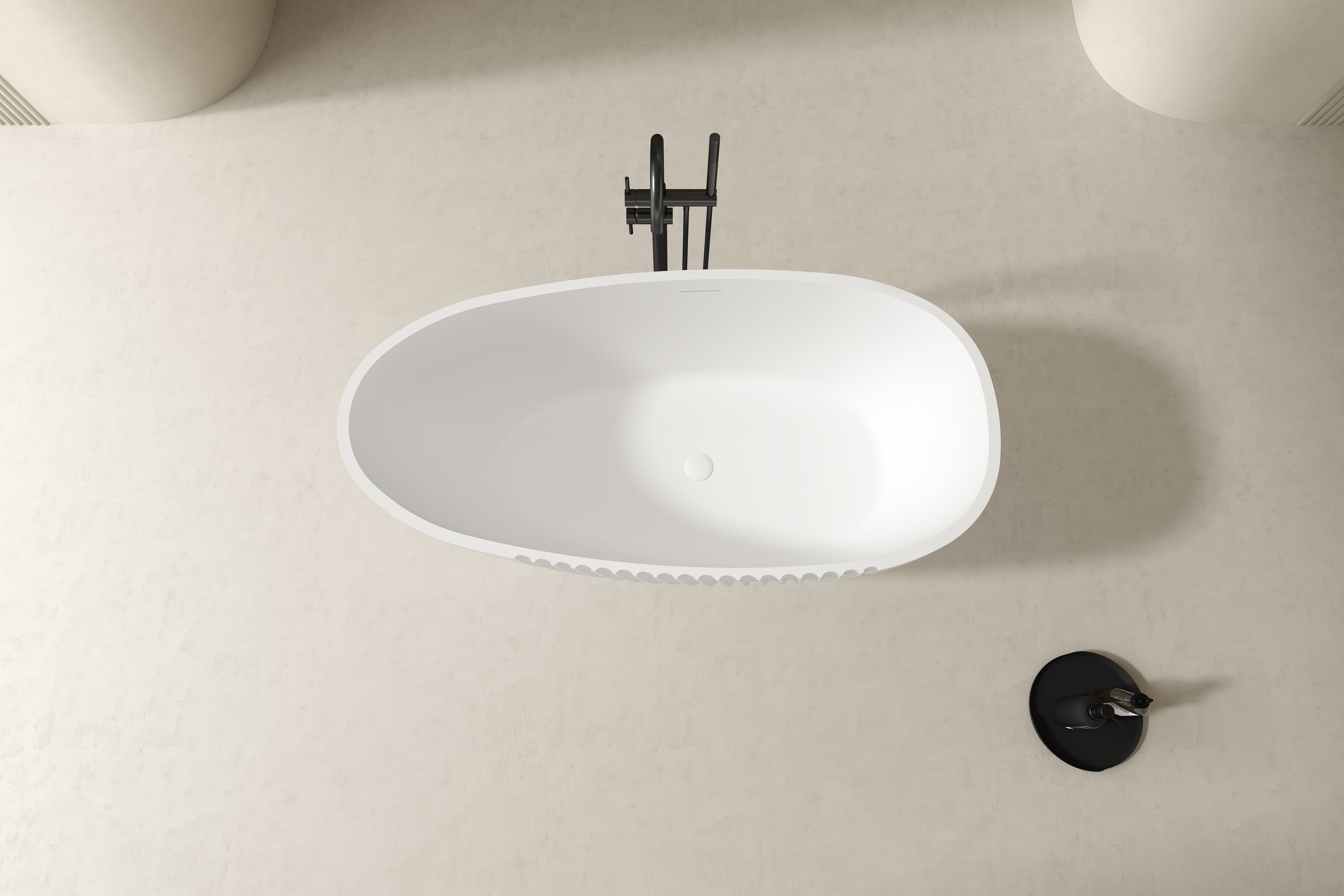 MonBlari XY-5005 Freestanding Bath Front Top View Close-up